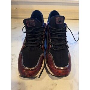 Michael Kors Black & Metallic Burgundy Women's Lace-Up Sneakers